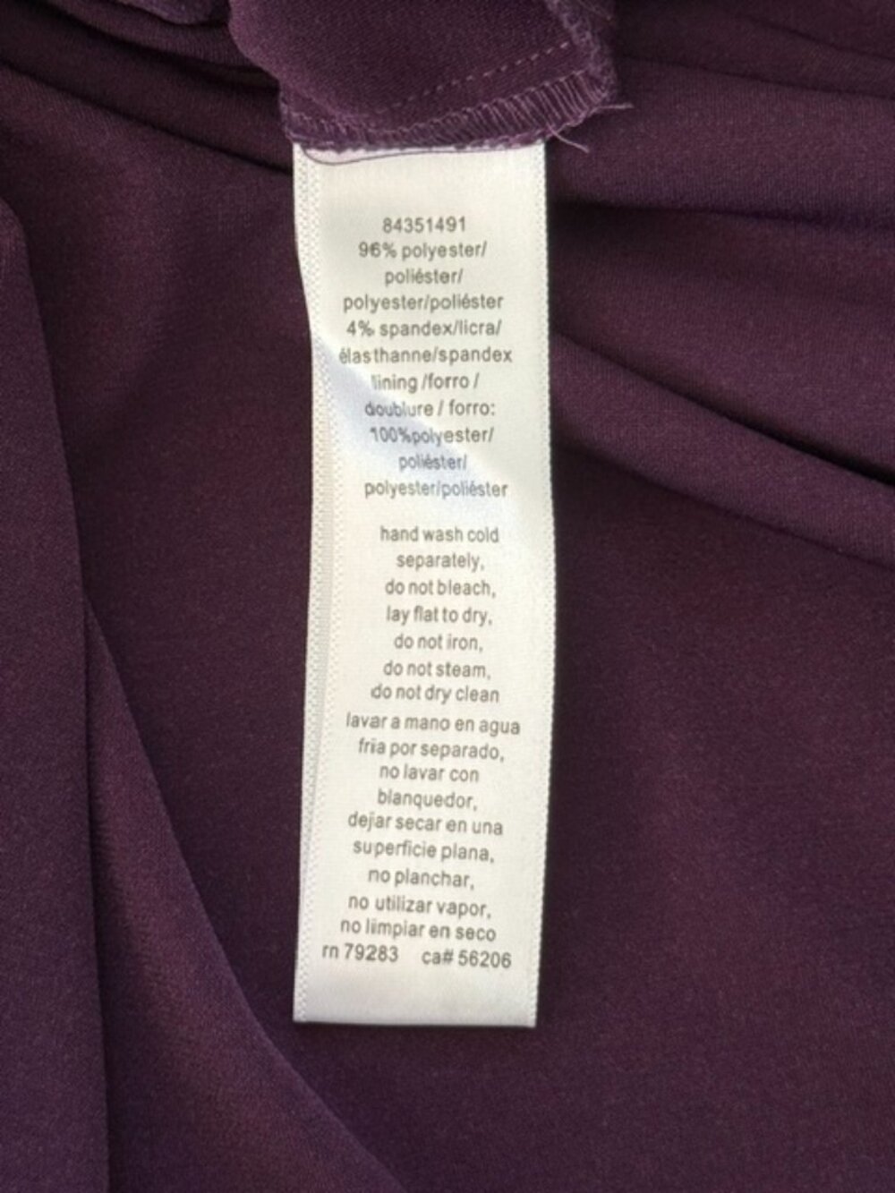 Alex Evenings Celeste Matte Jersey Cowl-Neck A-Line Gown Eggplant Plus 20W EUC - Picture 11 of 11